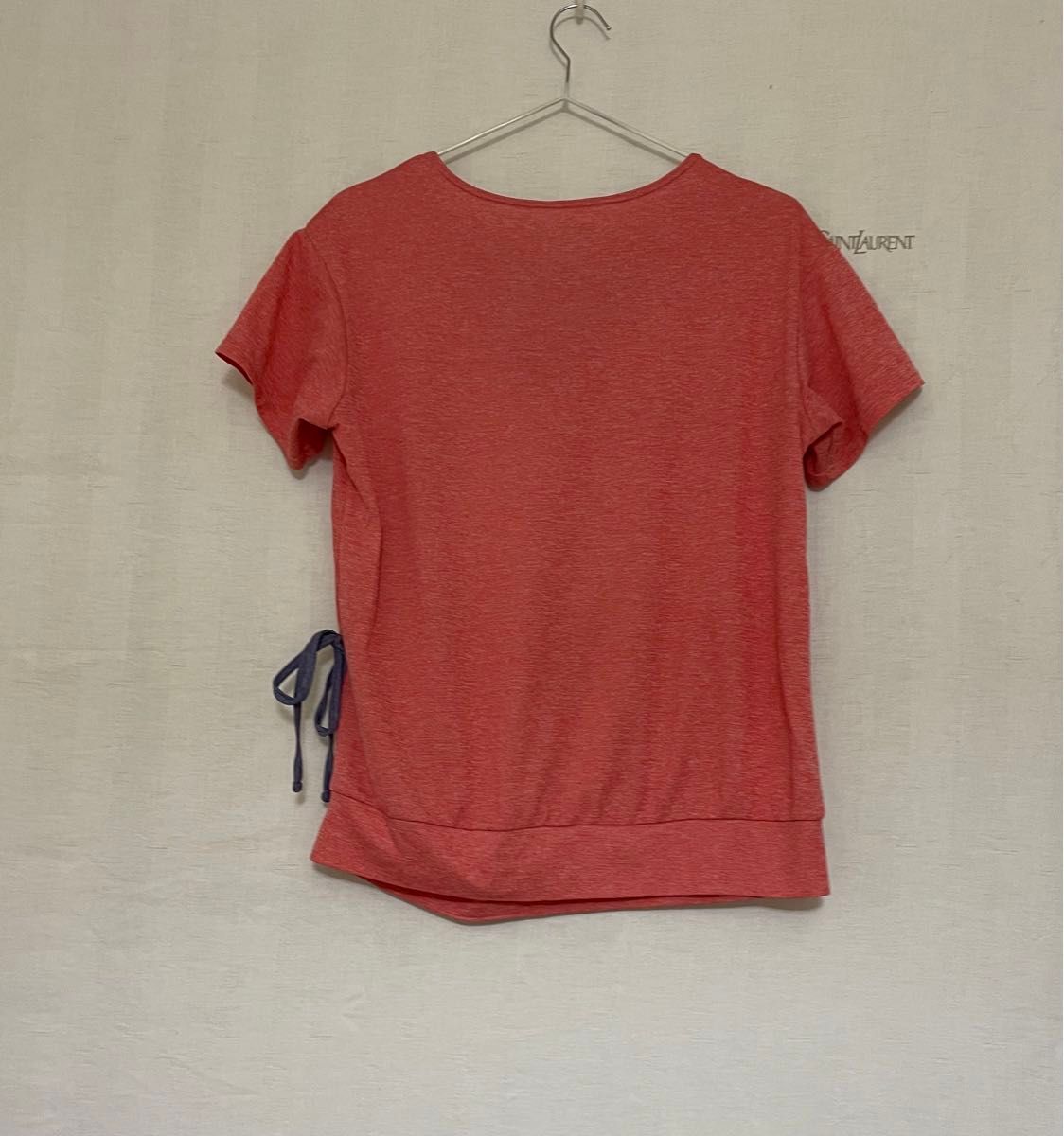 047 ほぼ未使用 プーマ 半袖Tシャツ カットソー 淡い赤ピンク 淡い紫 L