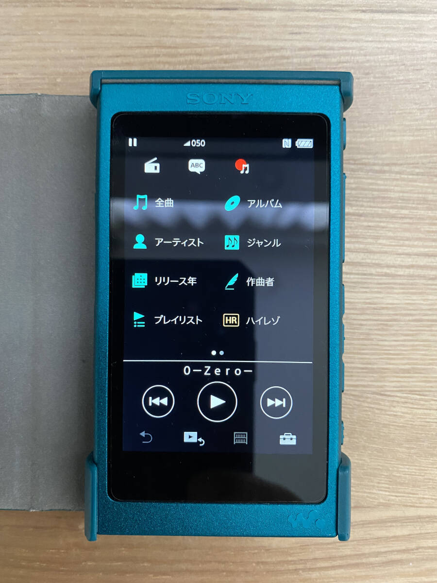 【送料無料】Sony Walkman NW-A35 ソニー ウォークマン ビリジアンブルー 純正カバー付 元箱付属品完備_画像10