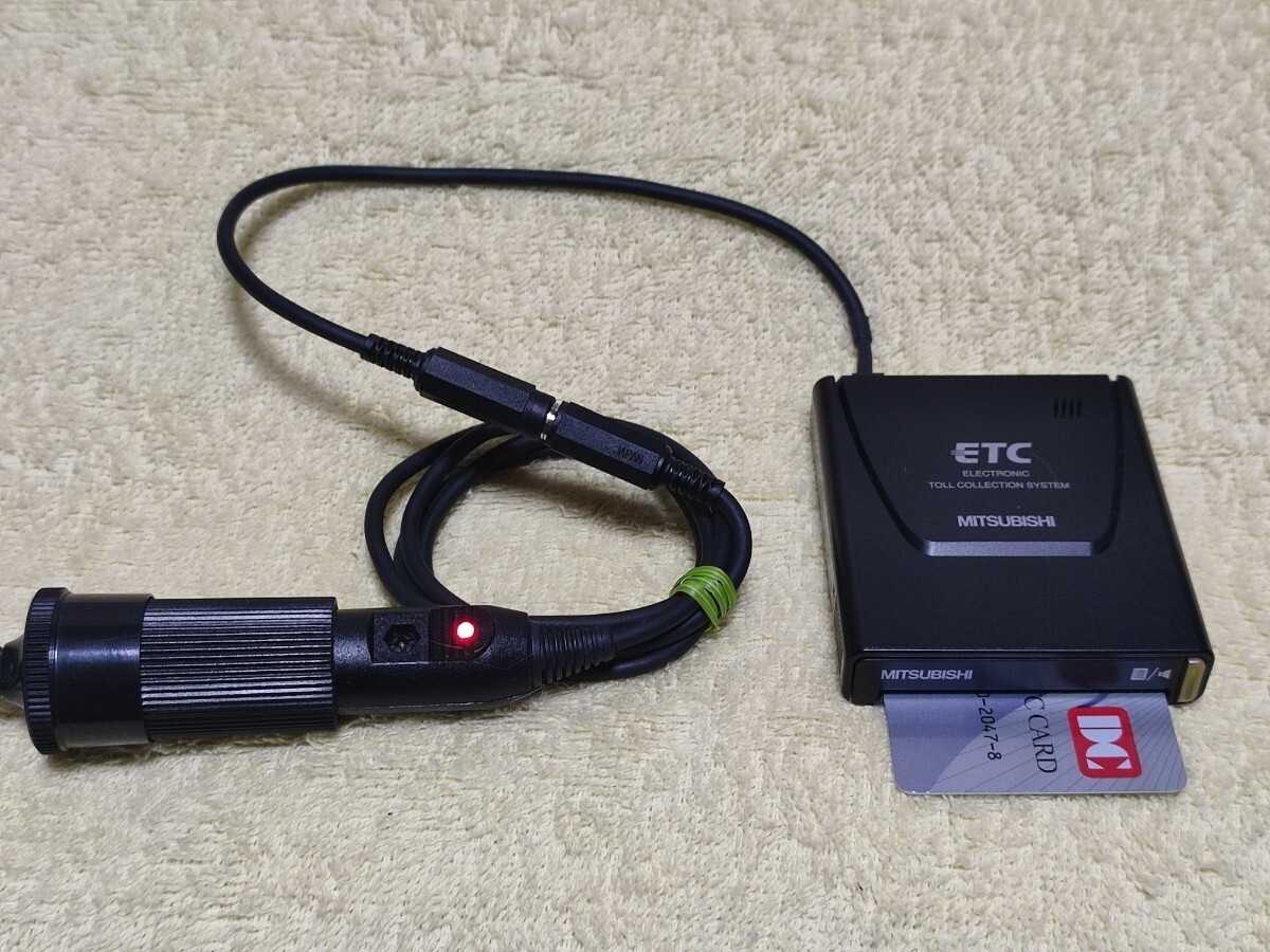 普通自動車セットアップ 超小型一体型ETC車載機 三菱EP-9U5*V（シンプルで故障が少ない） USB昇圧コード + シガープラグコード 二電源の画像7