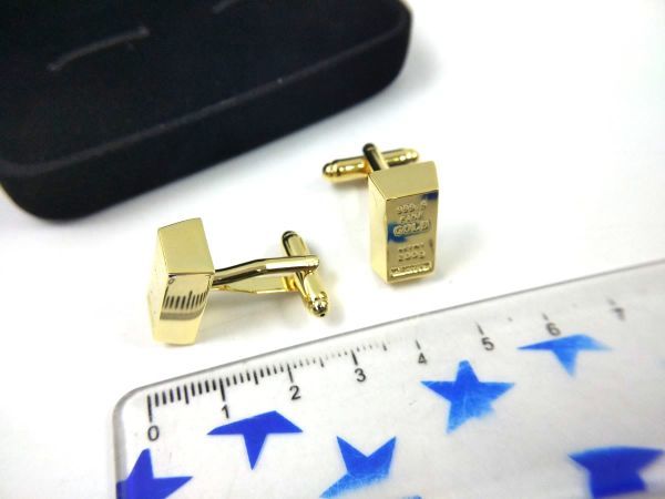 カフスボタン カフリンクス 金塊 GOLD ゴールド 面白_画像5