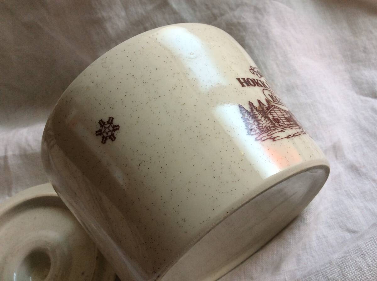 昭和レトロ　陶器製　HOKKAIDO BUTTER ◆雪印乳業◆ Snow Royal バターケース_画像4