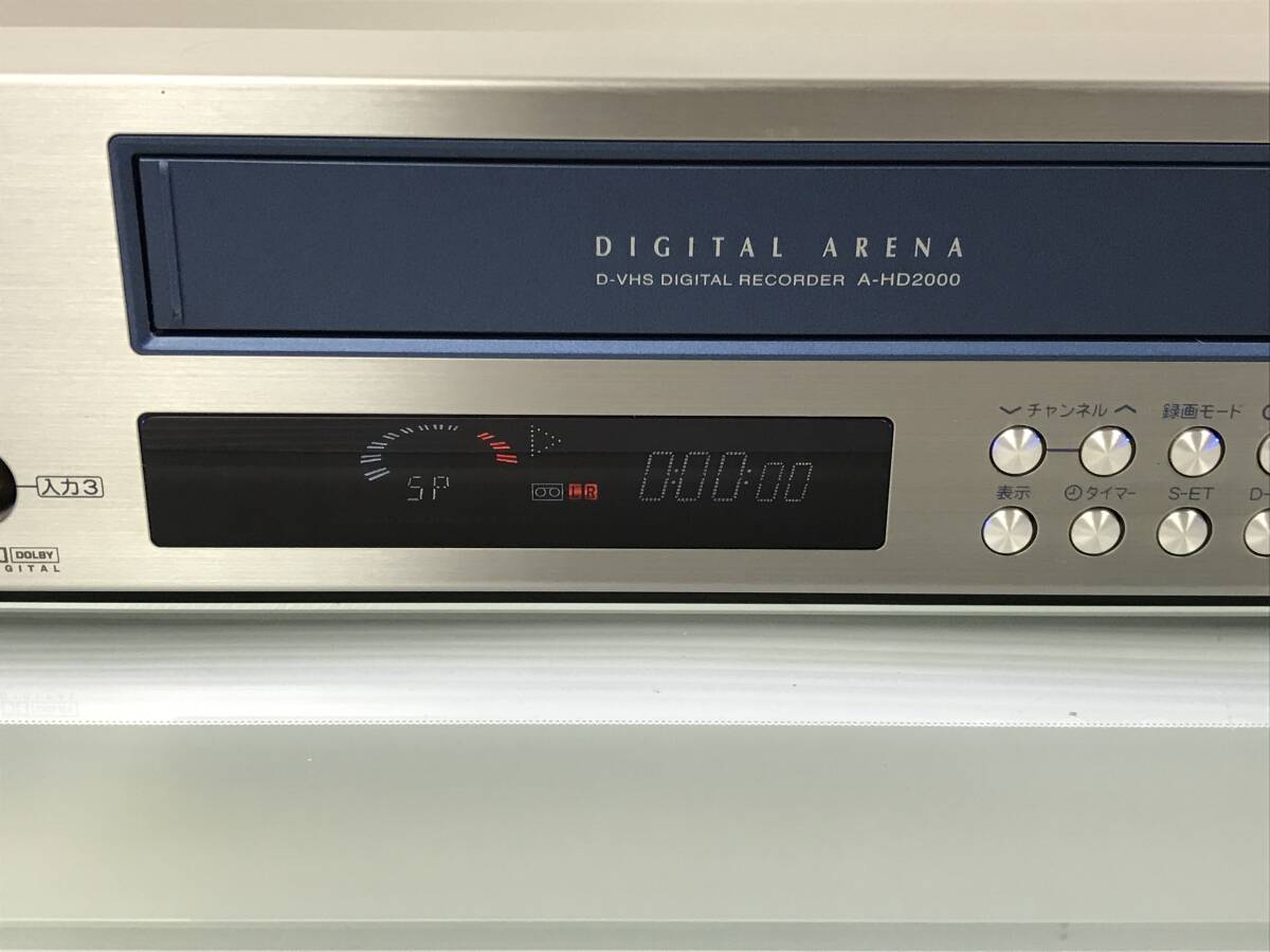 1円スタート TOSHIBA 東芝 VHS ビデオデッキ A-HD2000 D-VHS 通電 ジャンク_画像2