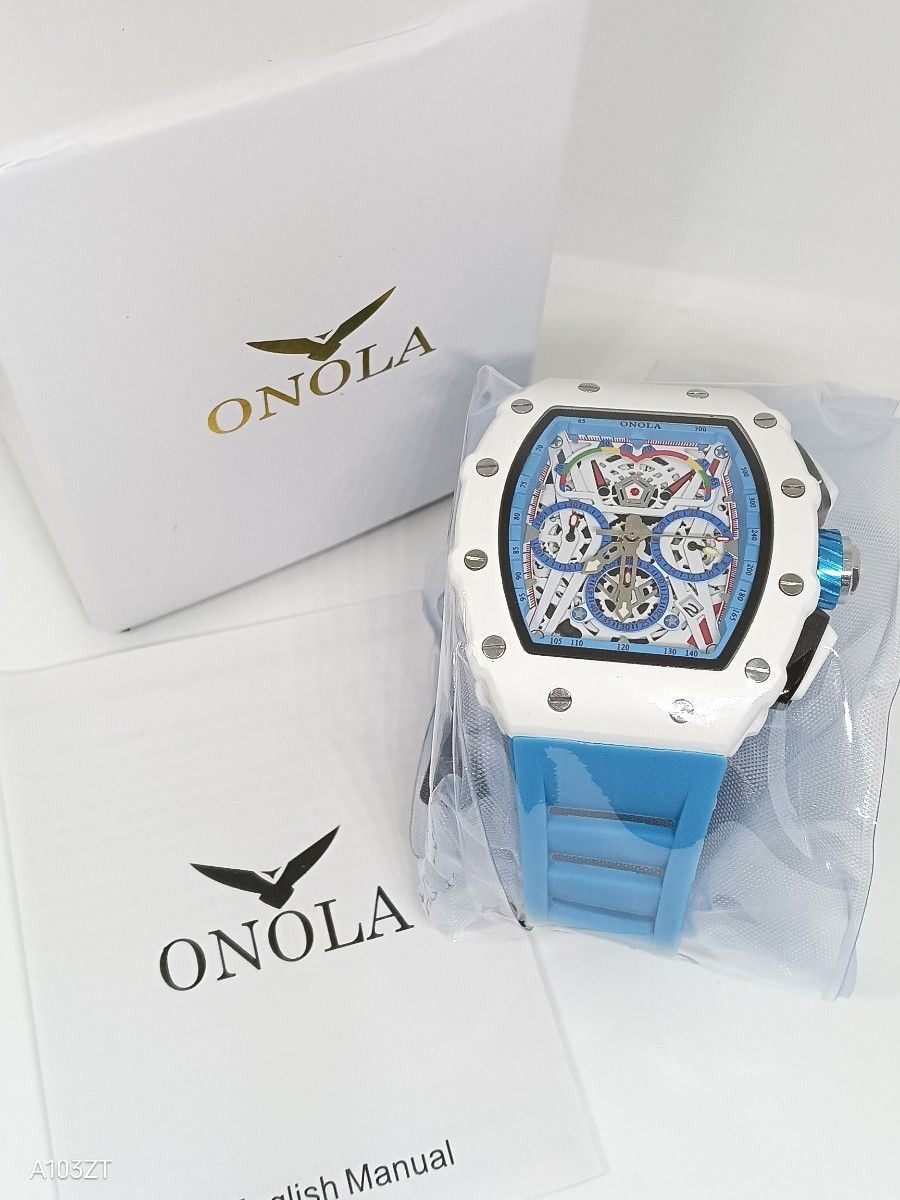 今だけ価格★■ 新品 ONOLA メンズ 腕時計 クロノグラフ