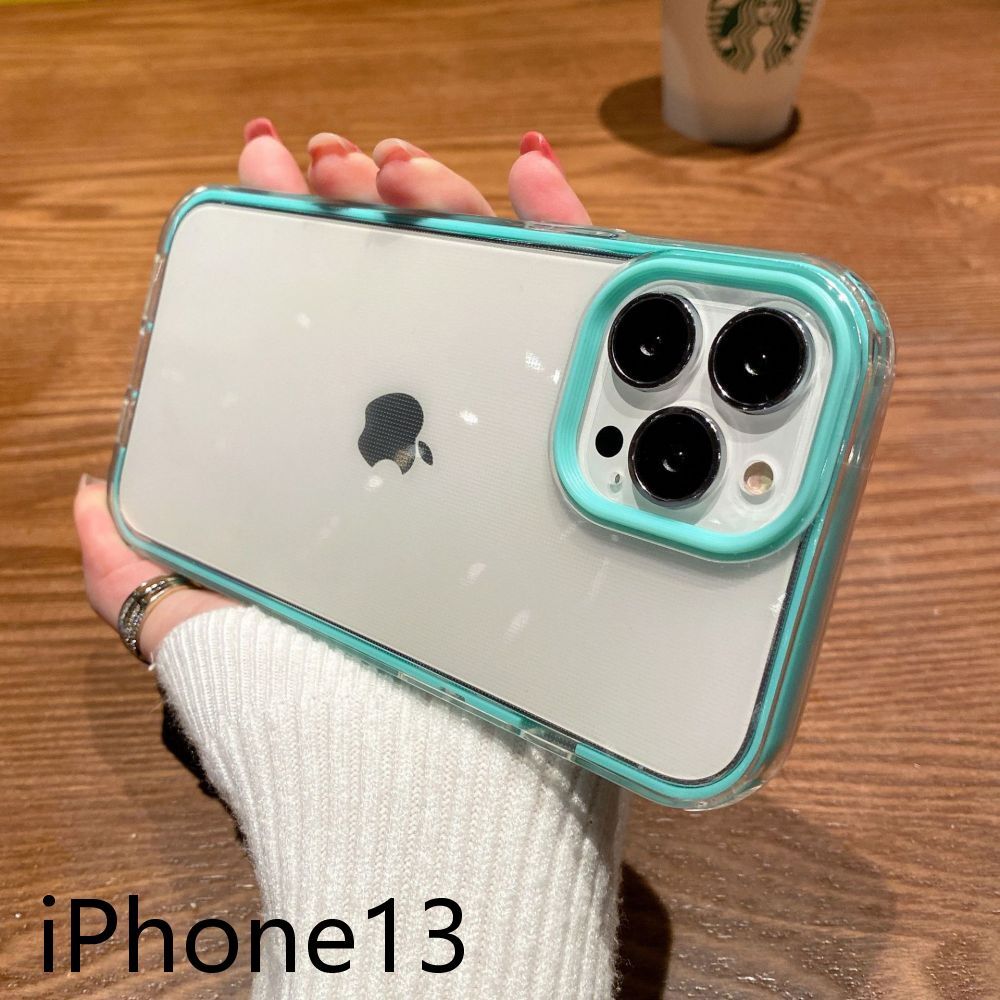 iphone13ケース カーバー TPU 可愛い　お洒落　韓国　ブルー　軽量 ケース 耐衝撃626_画像1