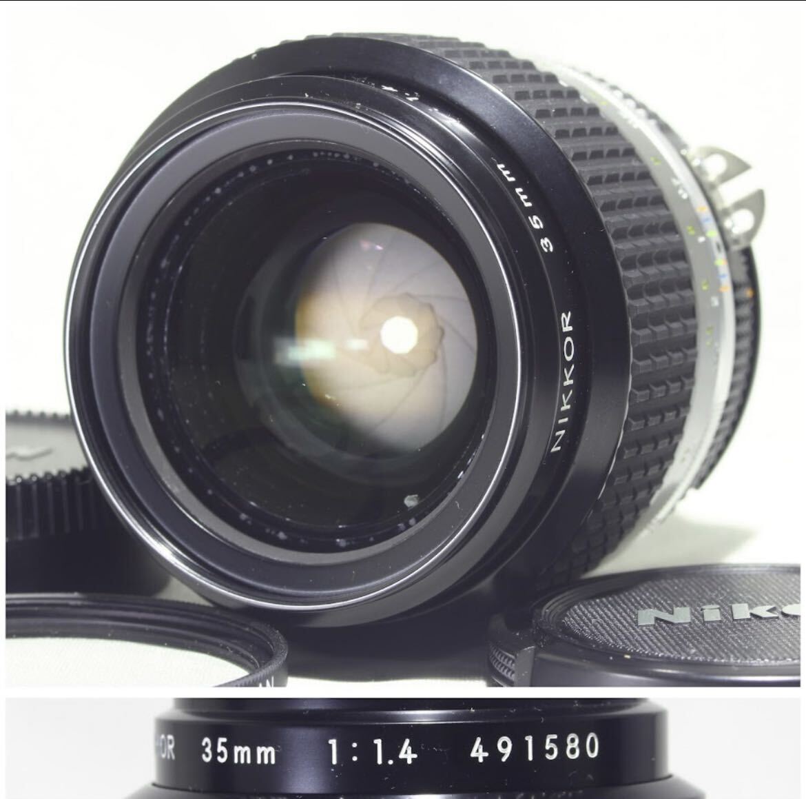 外観極美品 希少SIC 491xxx番 Nikon ニコン Ai-s NIKKOR 35mm F1.4 SIC 491xxx番 #0011_画像1