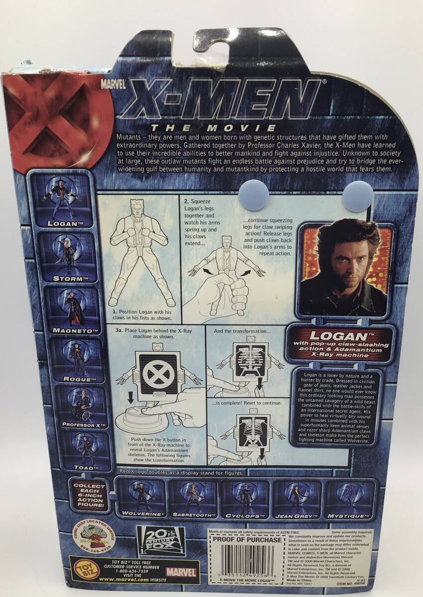 【9906】未開封品 X-MEN ザ・ムービー#1 アクションフィギュア ローガン ウルヴァリン ストーム JCTCの画像10