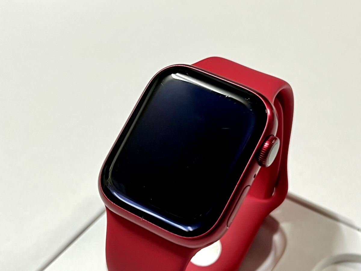 ★即決 バッテリー92%★ Apple Watch Series 7 41mm PRODUCT RED アップルウォッチ レッド アルミニウム GPS 純正品 レッド スポーツバンド