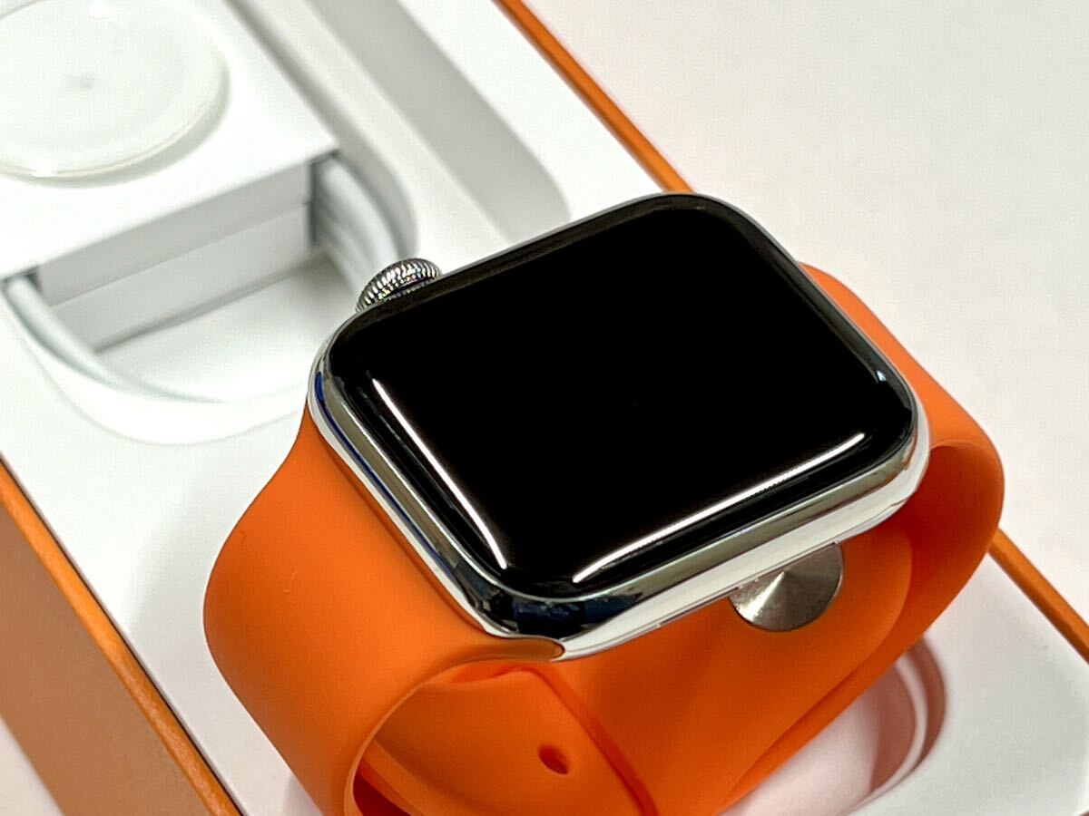 ★ 即決 送料無料 ★ Apple Watch HERMES Series 4 40mm アップルウォッチ エルメス シルバーステンレス GPS Cellular 新品社外バンド付き_画像8