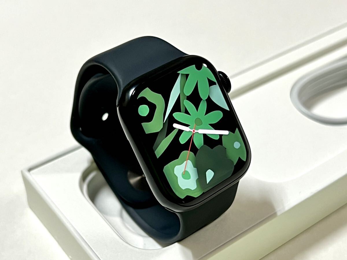 ★ 即決 バッテリー100% ★ Apple Watch Series 8 41mm アップルウォッチ ミッドナイト アルミニウム GPS 純正品 スポーツバンド 製品保証_画像4