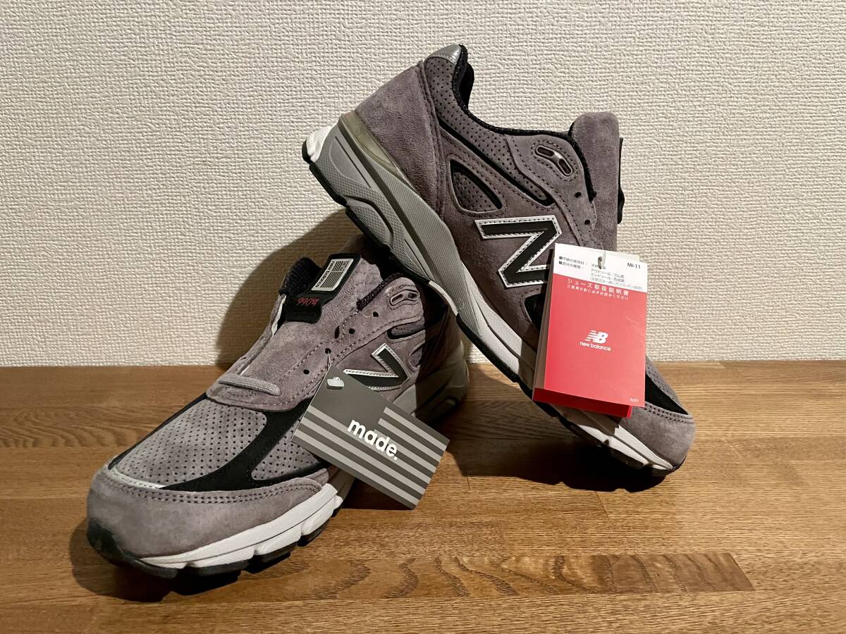 未使用品 M990SG4 US10 New Balance ニューバランス 28cm made in USA アメリカ製 スニーカー シューズ_画像3