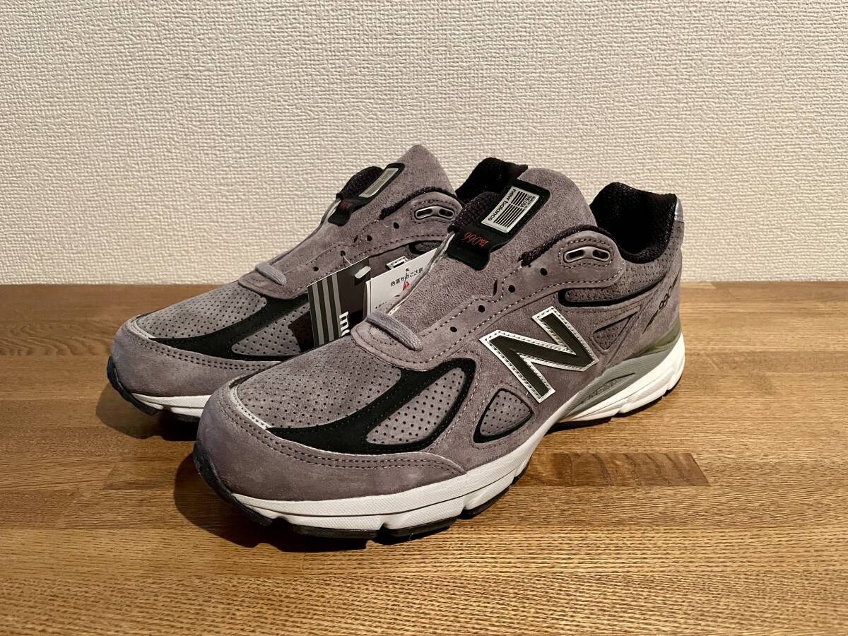 未使用品 M990SG4 US10 New Balance ニューバランス 28cm made in USA アメリカ製 スニーカー シューズ_画像1