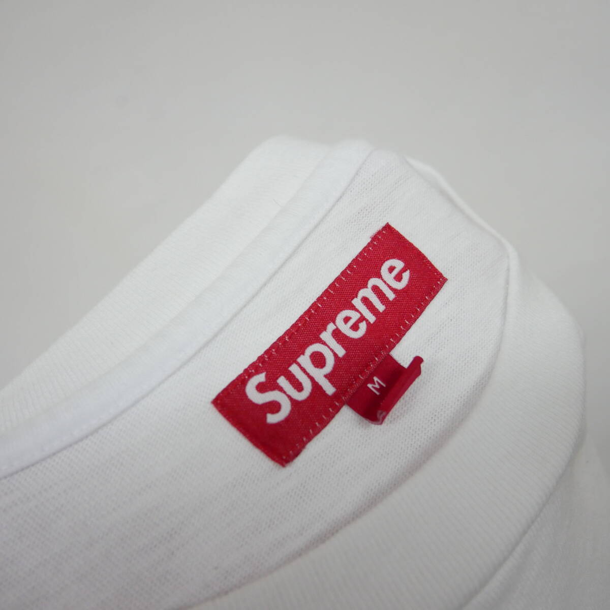 【1円】良好 国内正規 Supreme 23AW 23FW Collegiate S/S Top Tee ロゴアップリケTシャツ ハーバードロゴ White ホワイト 白 M_画像4