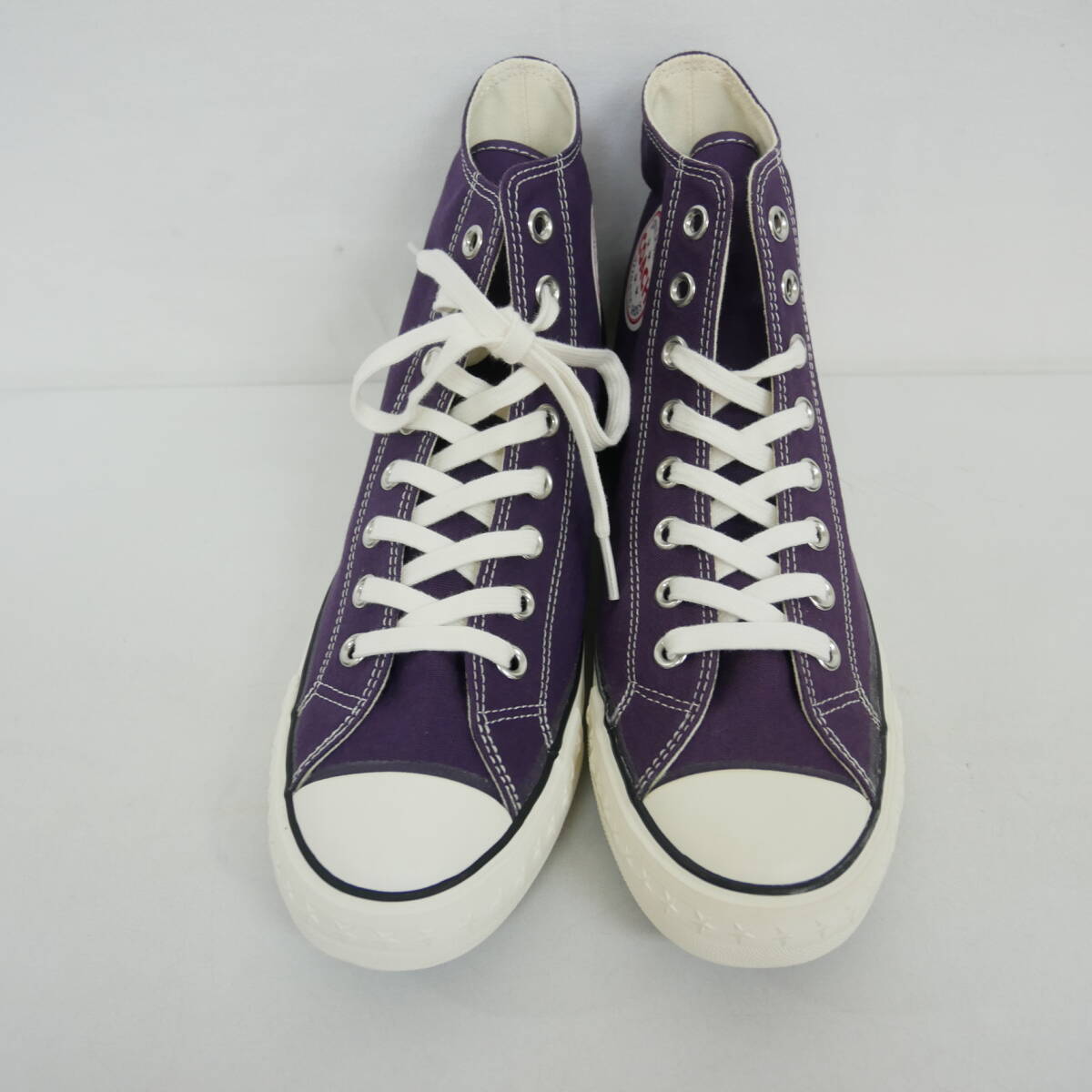 【1円】未使用 国内正規 CONVERSE Addict コンバースアディクト COACH CANVAS HI 70年代復刻 スニーカー 1CL786 PURPLE 紫 US8 26.5の画像5