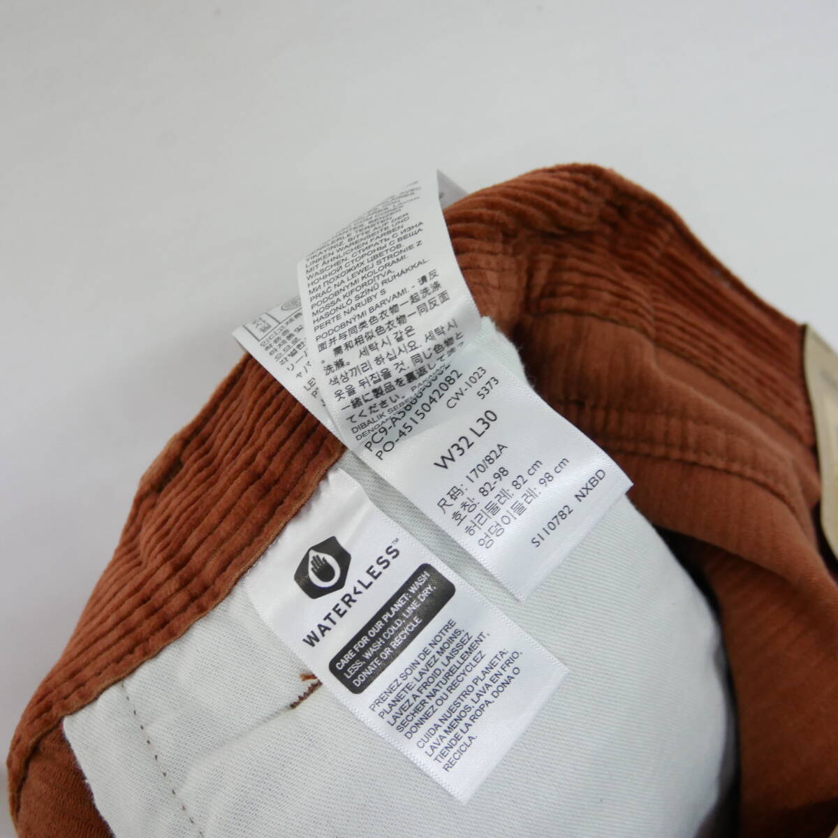 【1円】未使用 国内正規 LEVI'S SILVERTAB リーバイス シルバータブ LOOSE FIT CARGO ルーズカーゴパンツ コーデュロイ A5666-0002 茶 W32_画像10