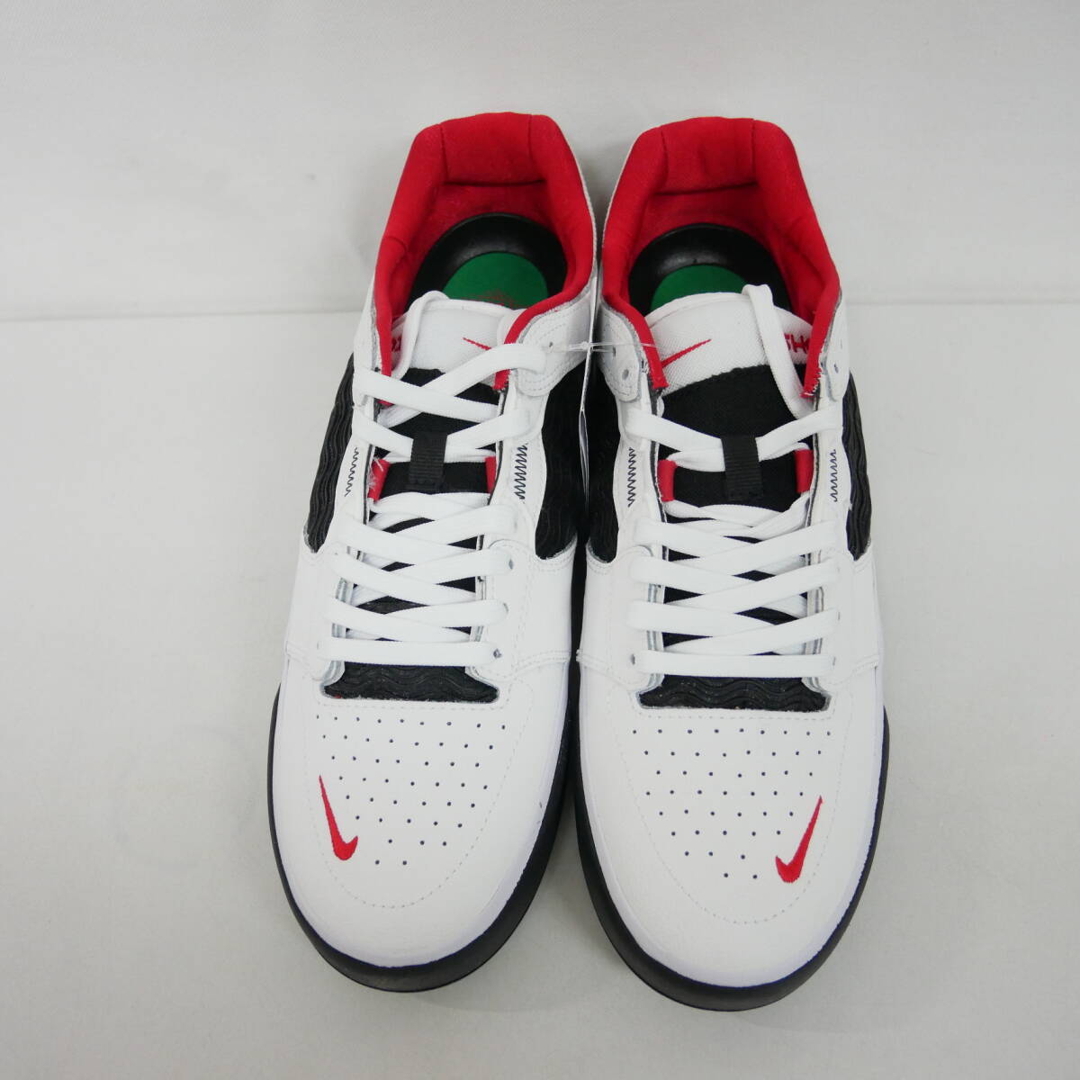 【1円】未使用 国内正規 NIKE SB ナイキエスビー ISHOD WAIR PRM PREMIUM イショッド DZ5648-100 WHITE BLACK UNIVERSITY RED 白黒 US9 27_画像5