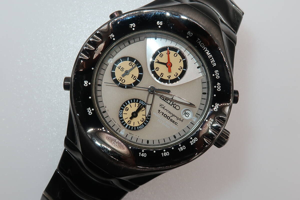 ★☆1円～ジャンク SEIKO セイコー ジウジアーロ マッキナスポルティーバ 7T52-6B20 クオーツ メンズ腕時計☆★_画像2