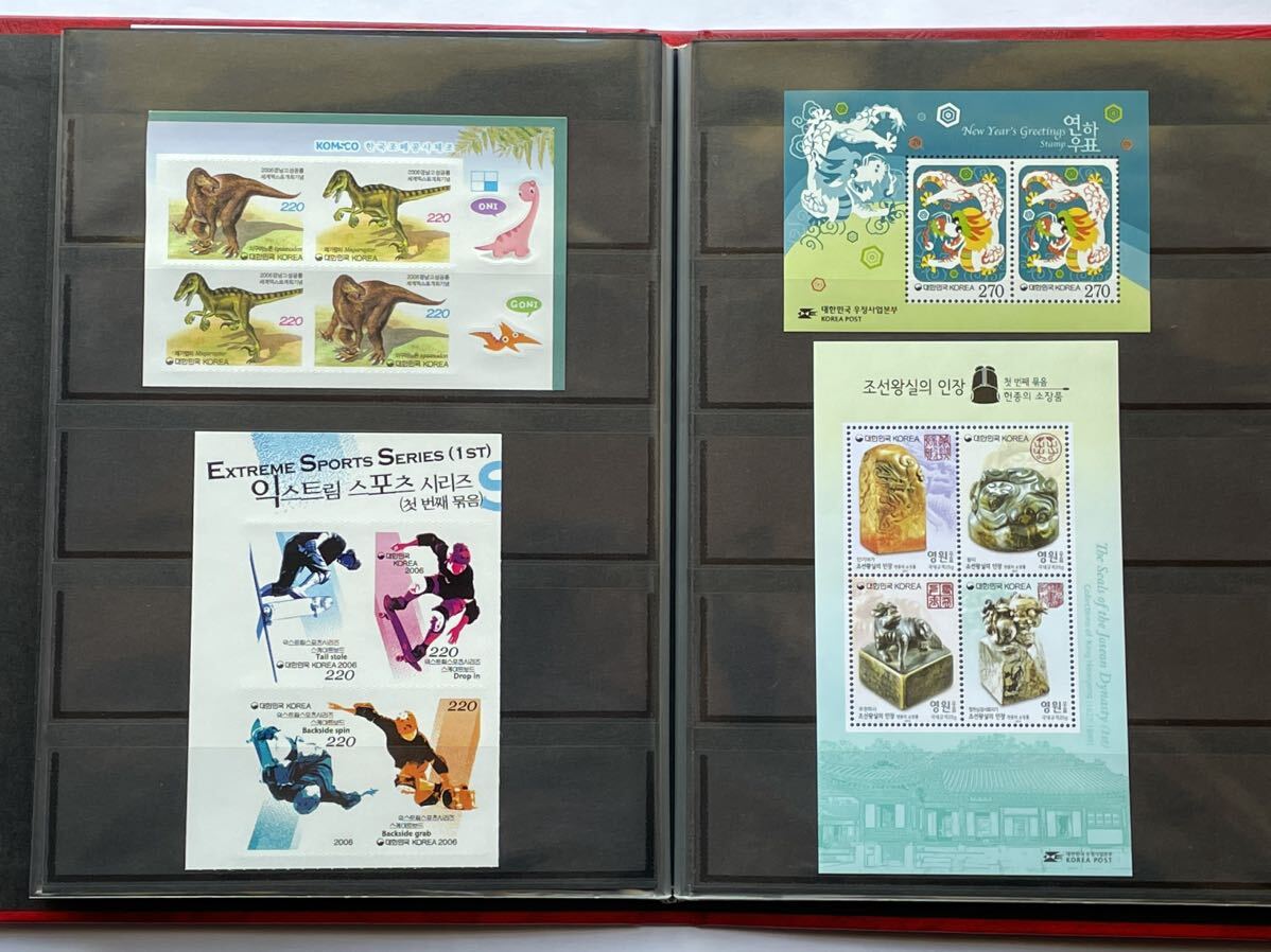 28、韓国切手 小型シート 30枚 未使用 キレイな切手アルバム付き 記念切手 外国切手の画像5