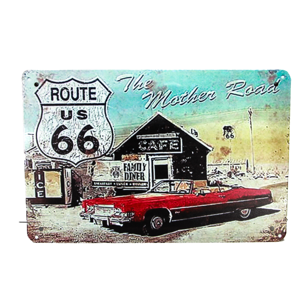 ルート６６ブリキ看板　20㎝×30㎝　ROUTE66⑪　レトロ風　新品　未使用品_画像9