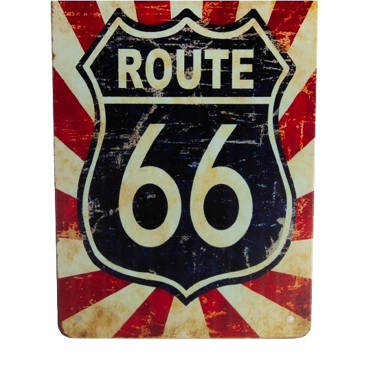 ルート６６ブリキ看板　20㎝×30㎝　ROUTE66②　レトロ風　新品　未使用品 _画像3