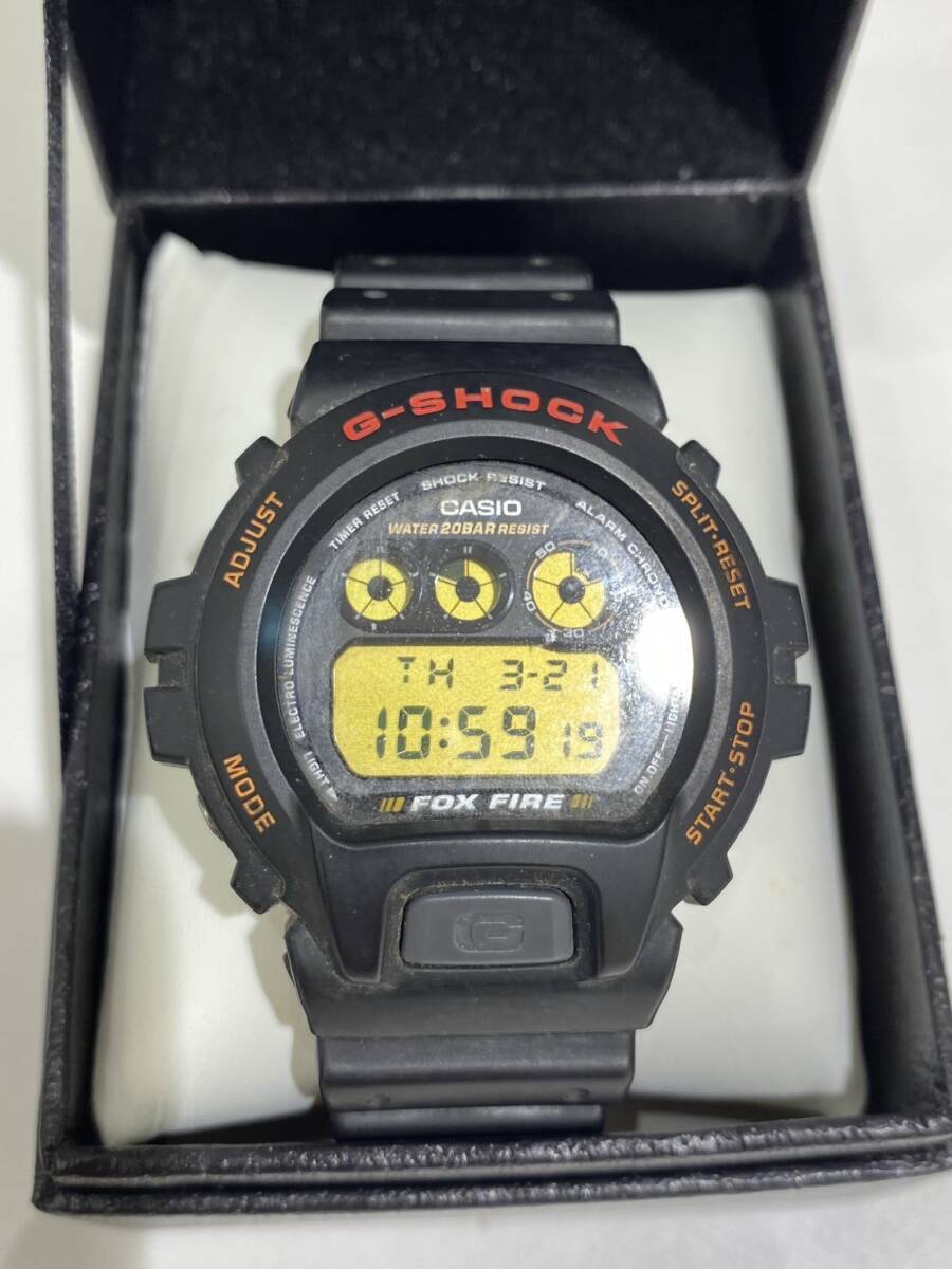 CASIO カシオ G-SHOCK ジーショック FOX FIRE メンズ腕時計 DW-6900B-9 クオーツ 【稼働】_画像3