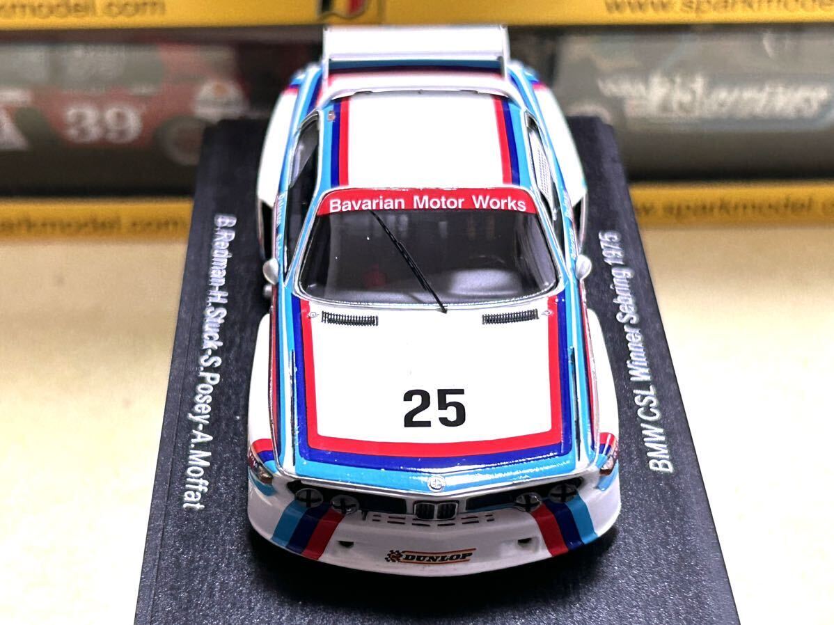 スパーク spark 1/43 BMW CSL n°25 Winner Sebring 1975 [43SE75]の画像2