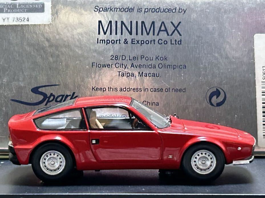 スパーク spark 1/43 Alfa Romeo Junior Z 1600 1974 red [S0613]の画像4