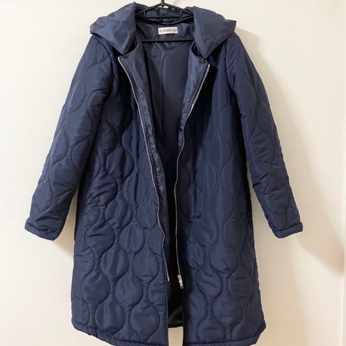 キルティングコート コート ロングコート アウター 軽い あったか暖か ゆったり 中綿コートロング　インポート　キルティング　