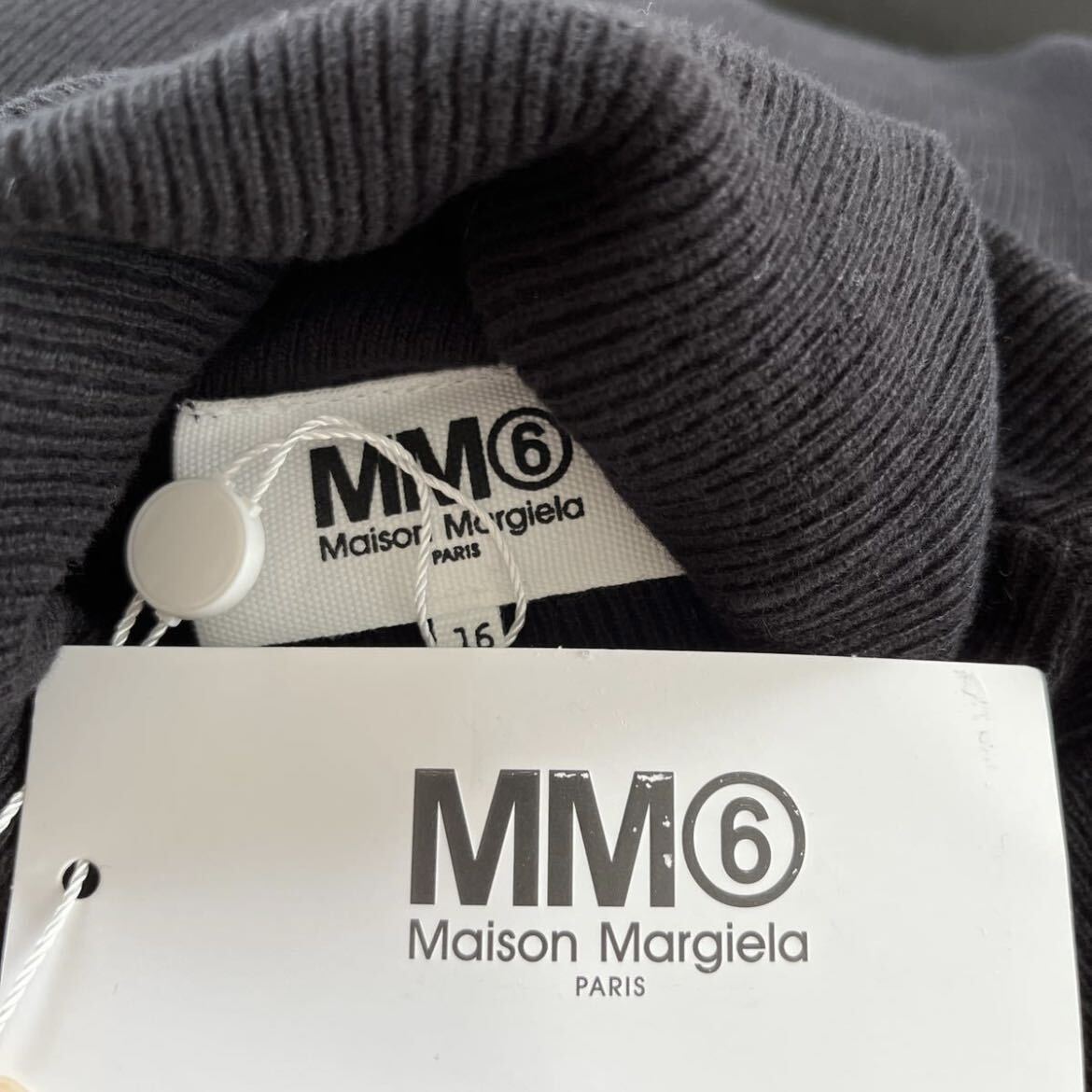MM6 Maison Margielaマルジェラ　ロゴ入りニット　セーター　S黒_画像6