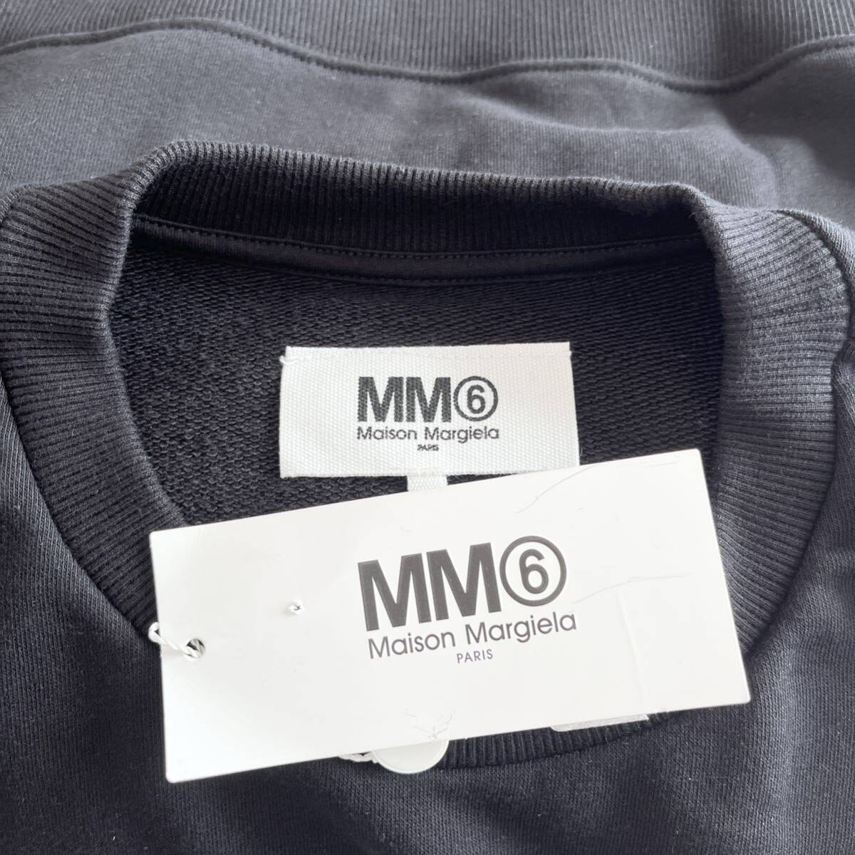 MM6 Maison Margielaマルジェラ　ラッフル付き半袖ワンピース　黒_画像7