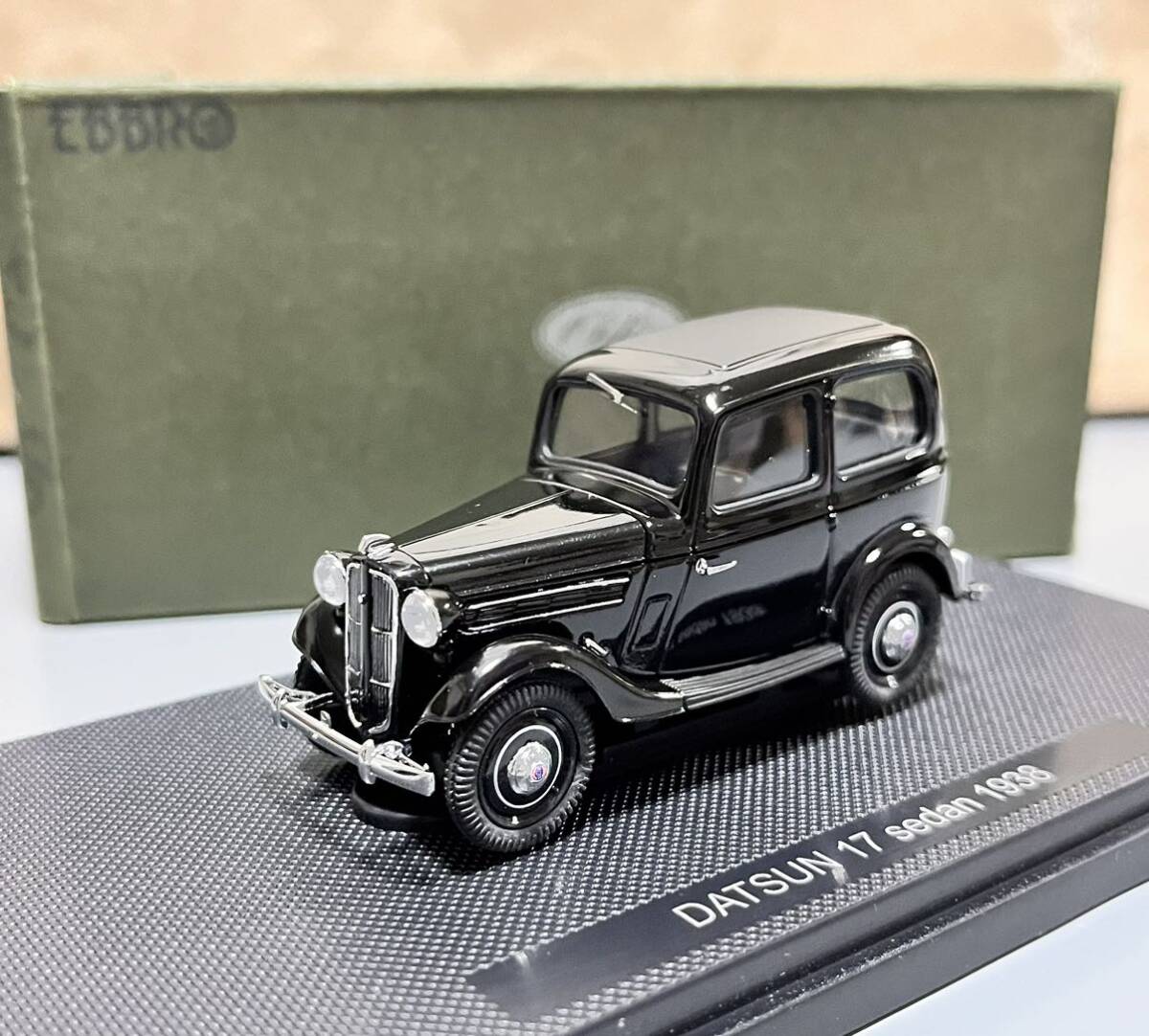 1円 スタート エブロ 1/43 DATSUN 17 sedan 1938 ダットサン 17 セダン '38 ブラック_画像1