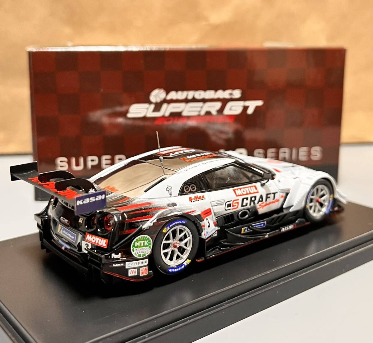 1円 スタート エブロ 1/43 スーパーGT 2019 CRAFTSPORTS MOTUL GT-R SUPER GT GT500 2019 クラフトスポーツ モチュール #3_画像4