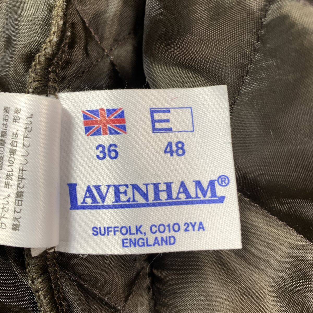 LAVENHAM ラベンハム キルティングジャケット ライトブラウン イギリス製 フード付き 36 YA6292の画像6