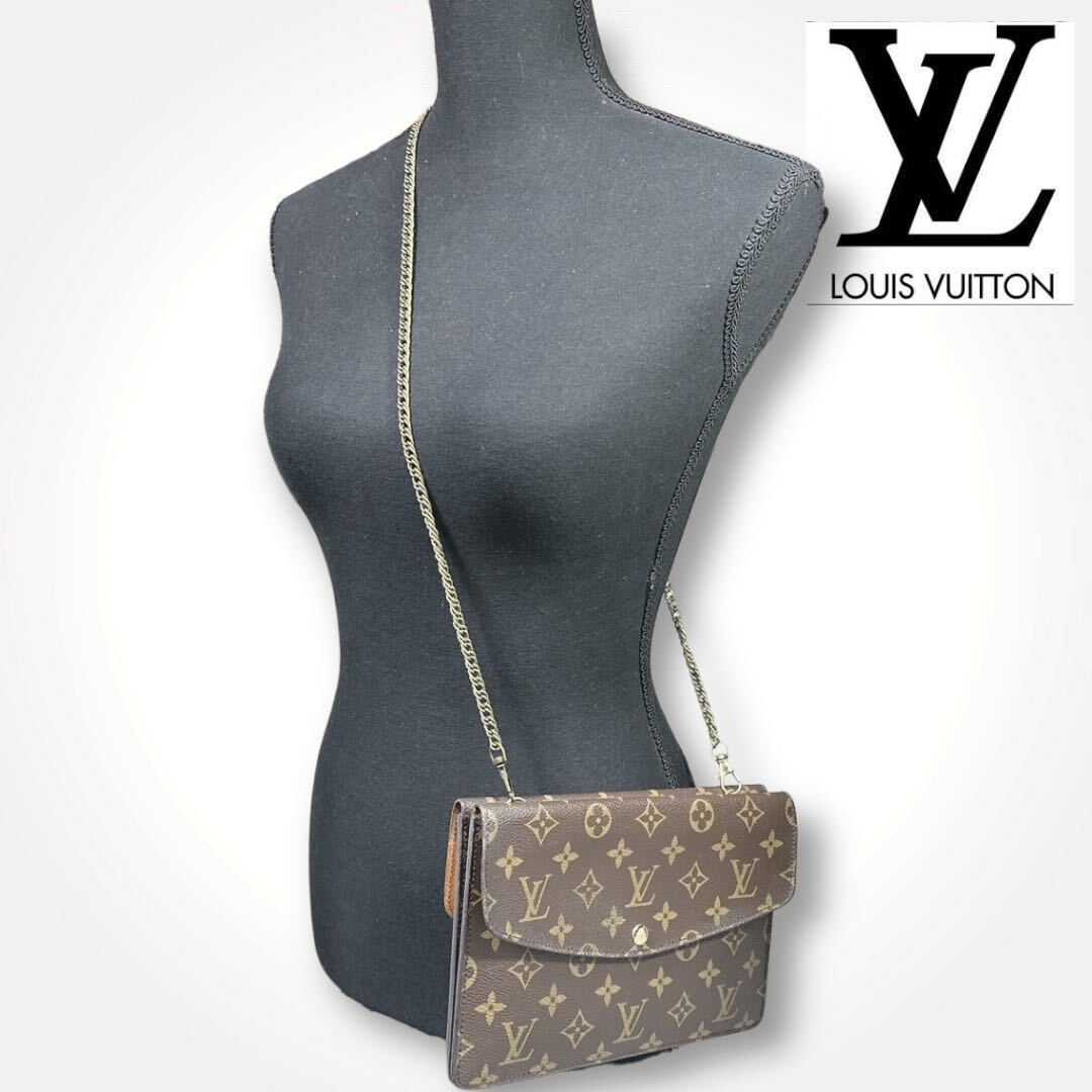 【ヴィンテージ 】1円 LOUIS VUITTON ルイヴィトン モノグラム ドゥーブルラバ セカンドバッグ クラッチバッグ M51815 _画像2