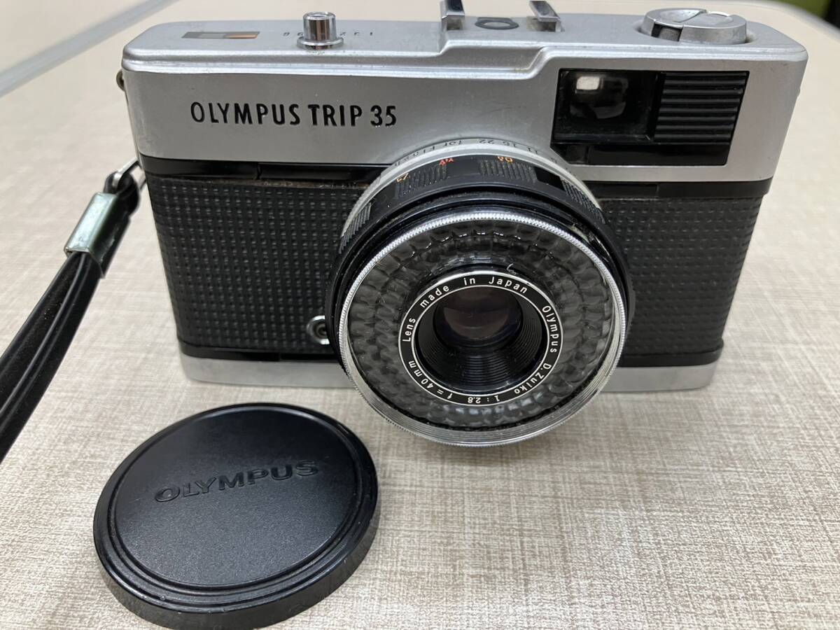 A【2D58】OLYMPUS オリンパス OLYMPUSTRIP35 カメラ コンパクトフィルムカメラ 1:2.8f=40ｍｍ レンジファインダー 動作未確認_画像1