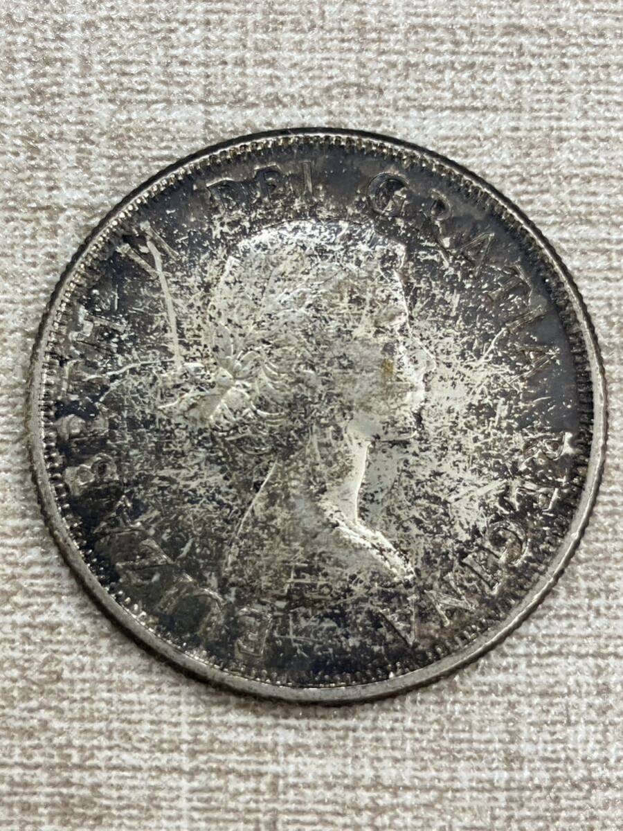 天A【11塩】カナダ 50セント 11.6g コイン CANADA 50cents 1960 の画像1
