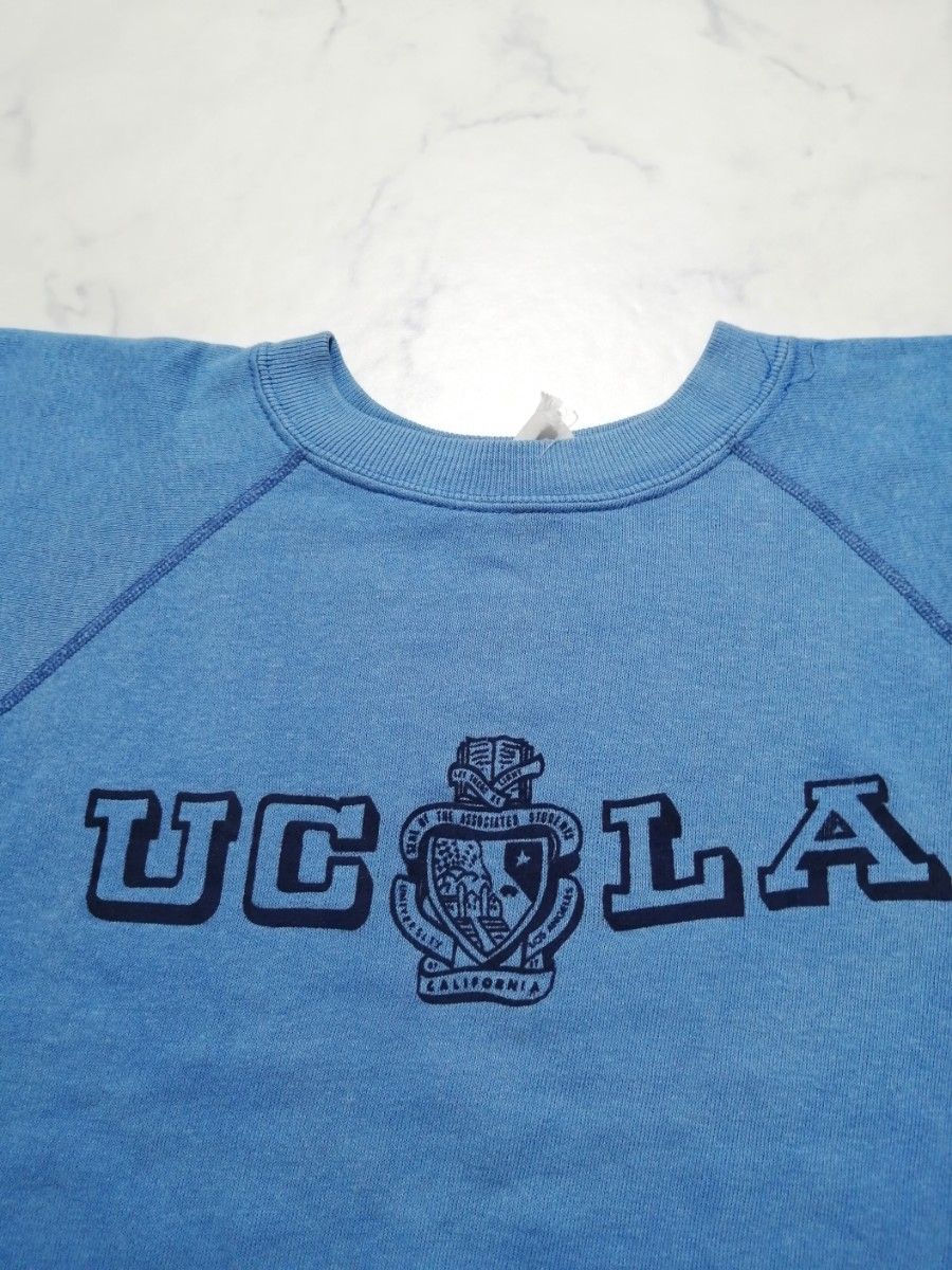 60s USA製 UCLA アメリカ大学 カレッジ ヴィンテージ スウェット トレーナー ラグランスリーブ