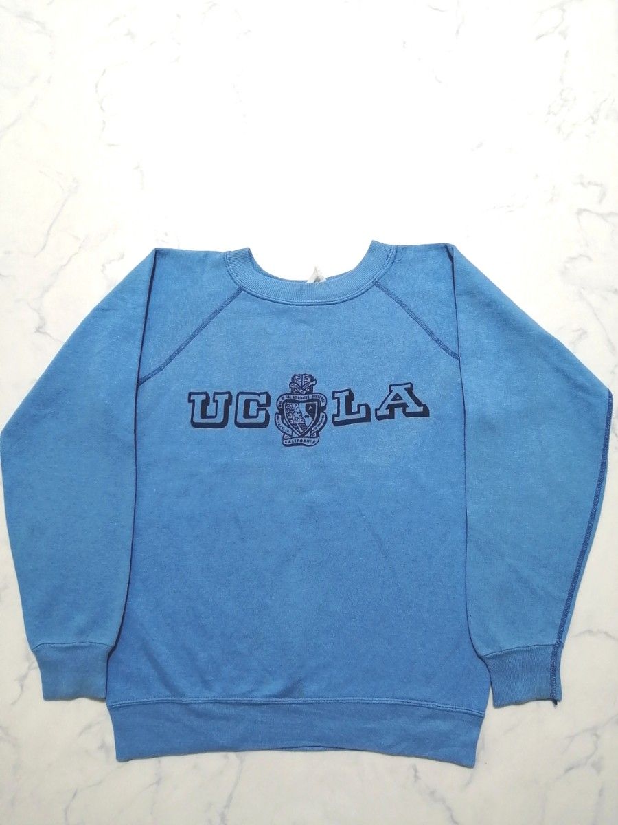 60s USA製 UCLA アメリカ大学 カレッジ ヴィンテージ スウェット トレーナー ラグランスリーブ