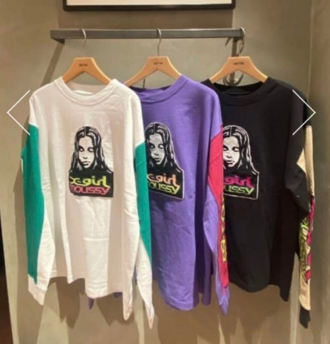 美品X-girl×moussyコラボロングカットソー Tシャツ|Yahoo 美品X-girl×moussyコラボロングカットソー Tシャツ|Yahoo