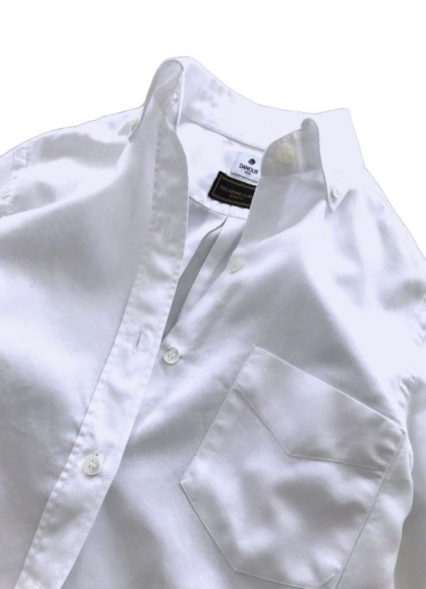 ドゥーズィエムクラス 　美品　ダノリス 　イタリア製 　ボタンダウンシャツ 　白 　 DEUXIEME CLASSE_画像7