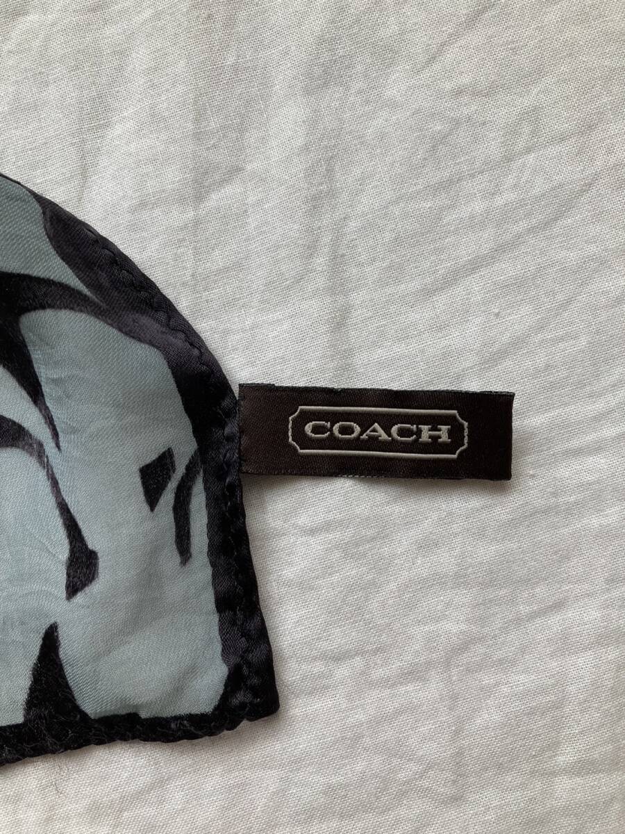 COACH コーチ　シルクレーヨンスカーフ　シグネチャー　_画像5