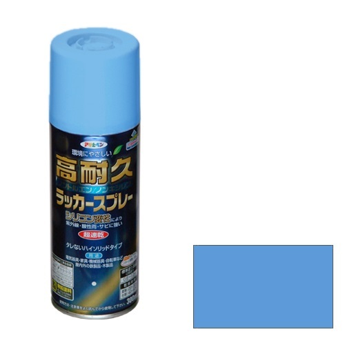 高耐久ラッカースプレー アサヒペン 塗料・オイル スプレー塗料 300ml アオ_画像1