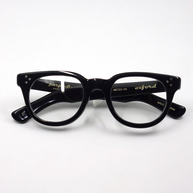 日本製 鯖江 眼鏡 フレーム 職人 ハンドメイド ボストン ウェリントン NO2 新品 ブラック 黒の画像3