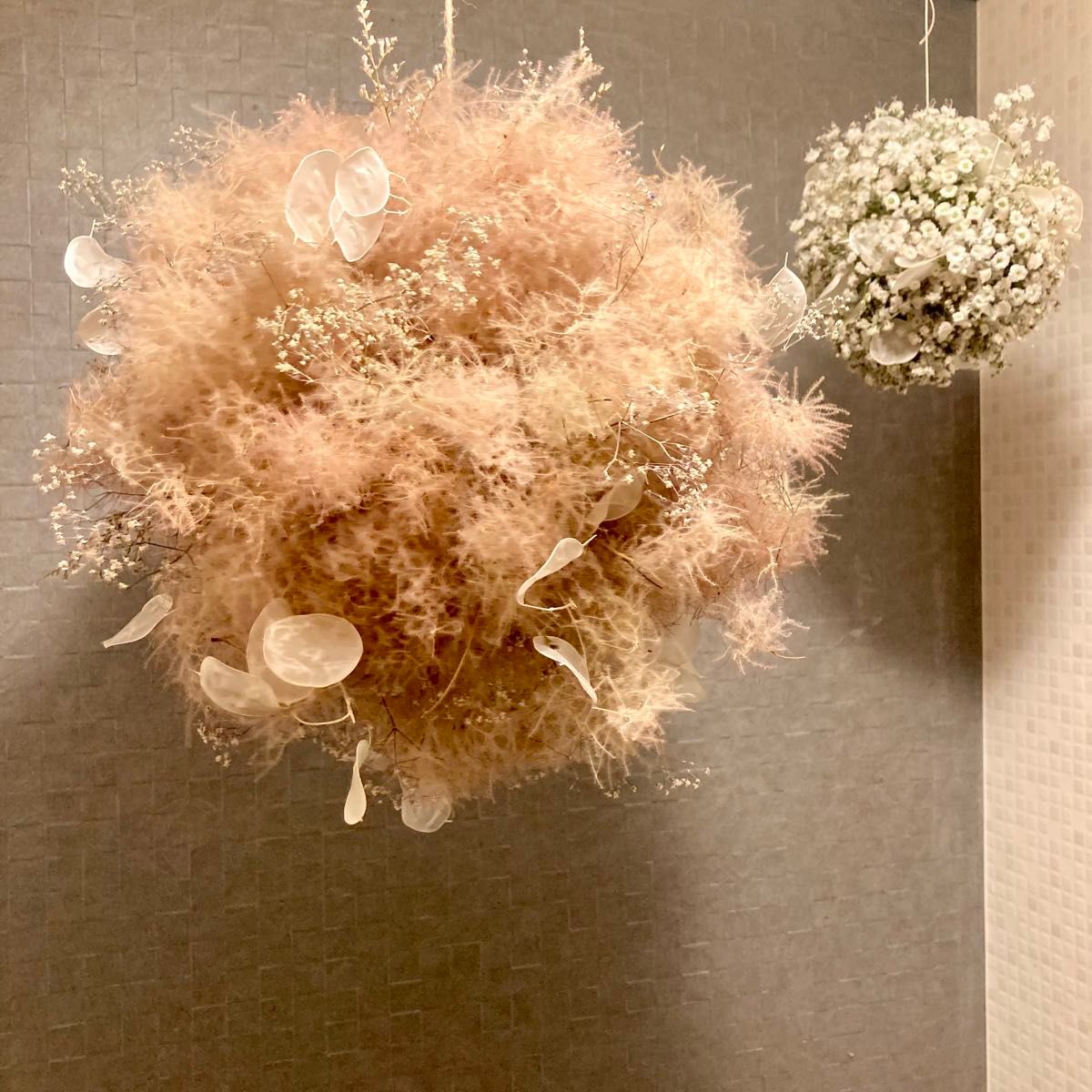ふわっふわスモークツリーとかすみ草のフライングボールドライ ふわっふわスモークツリーとかすみ草のフライングボールドライ