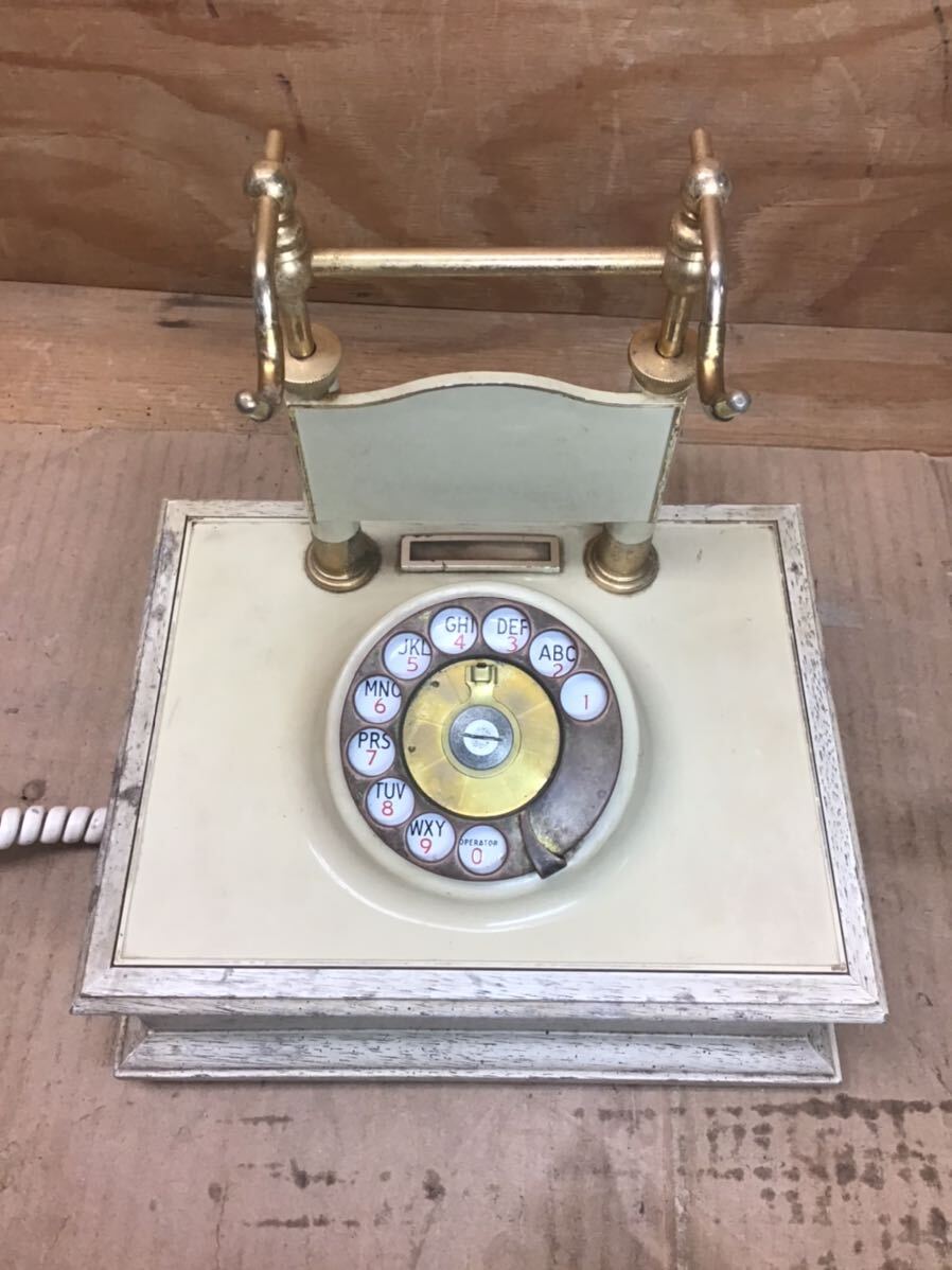 アンティーク 電話機 レトロ ダイヤル式 ヴィンテージ コレクション アメリカ インテリア 83〜84年辺りの画像4
