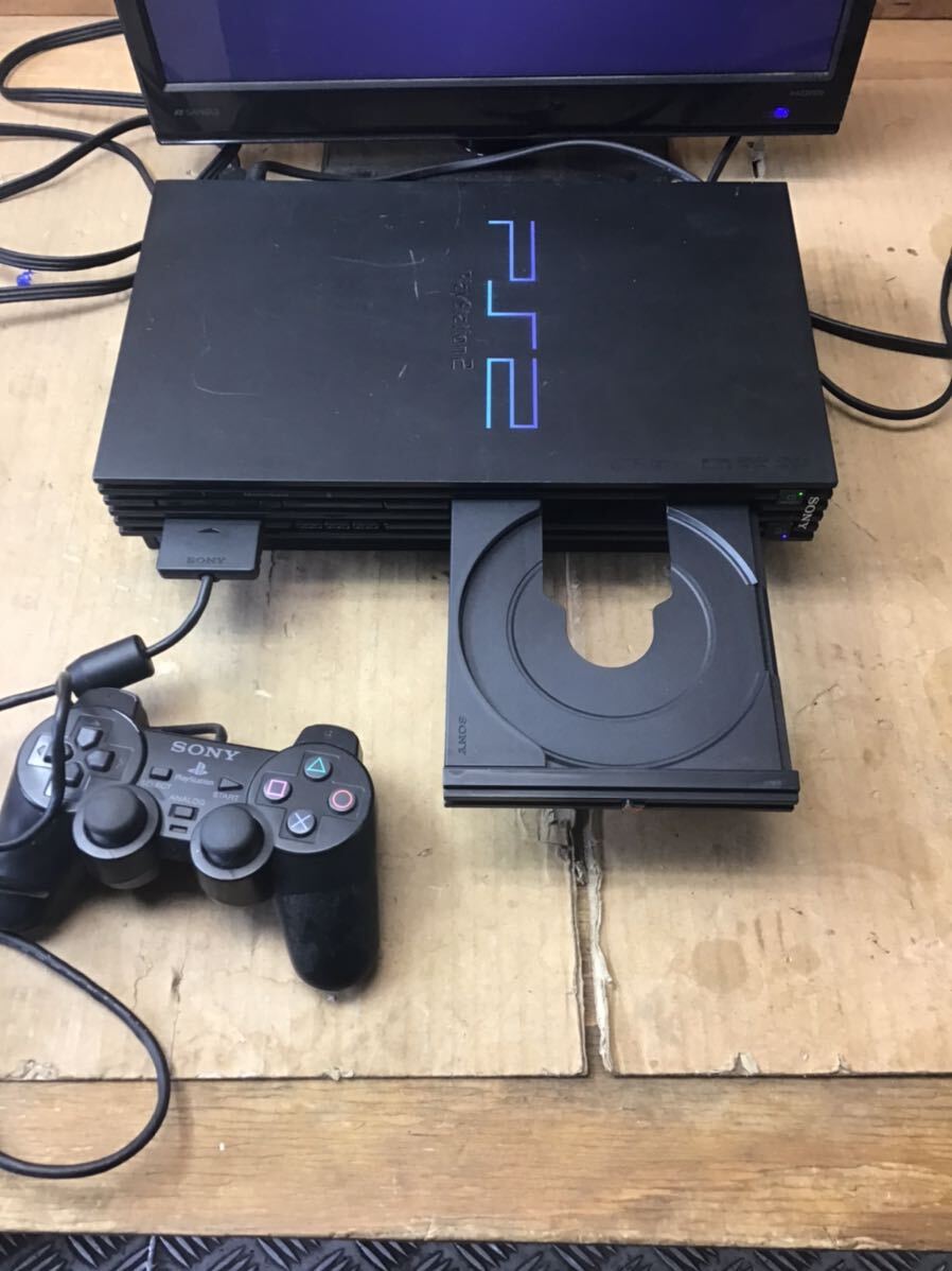 SONY PlayStation2 PS2 console SCPH-30000 controller set tested ソニー プレステ2 本体 コントローラ 動作確認済_画像2
