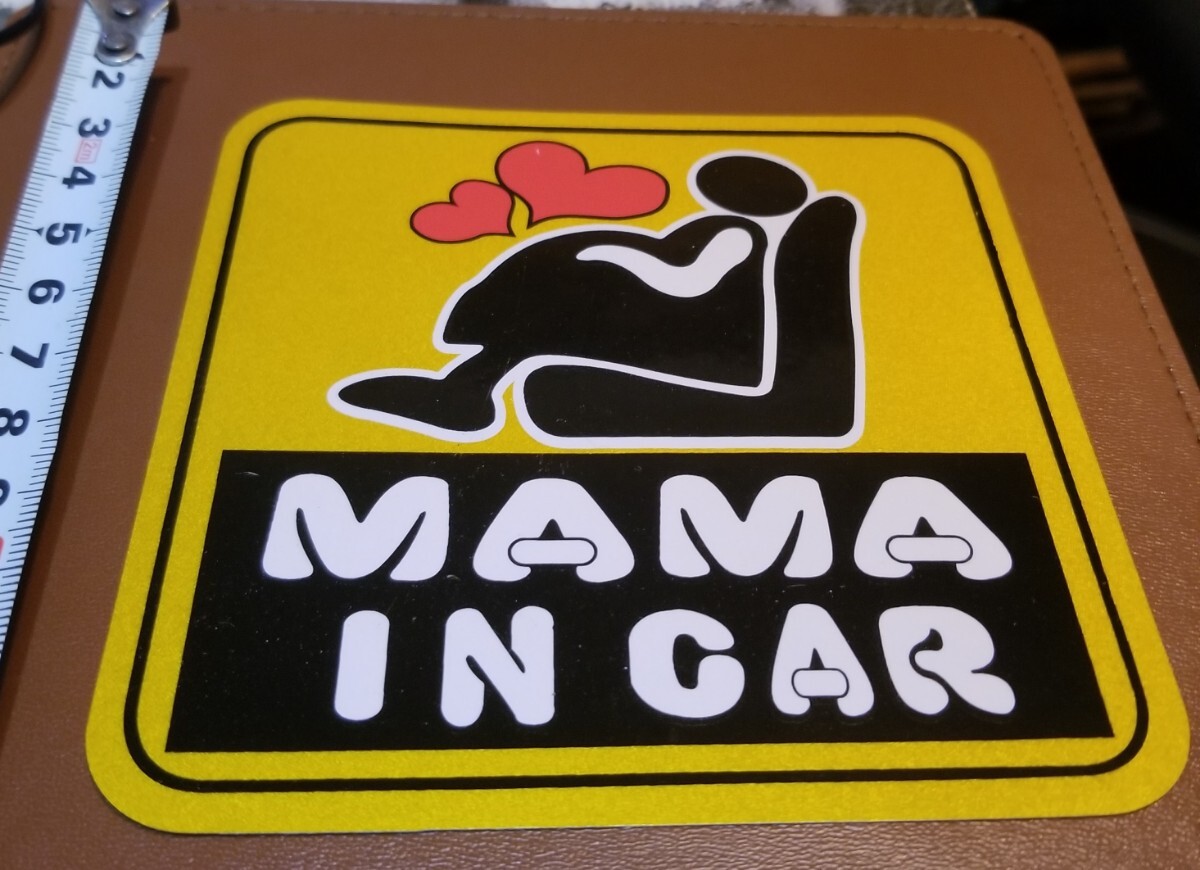  mama in car reflection sticker .. san ..... sticker 