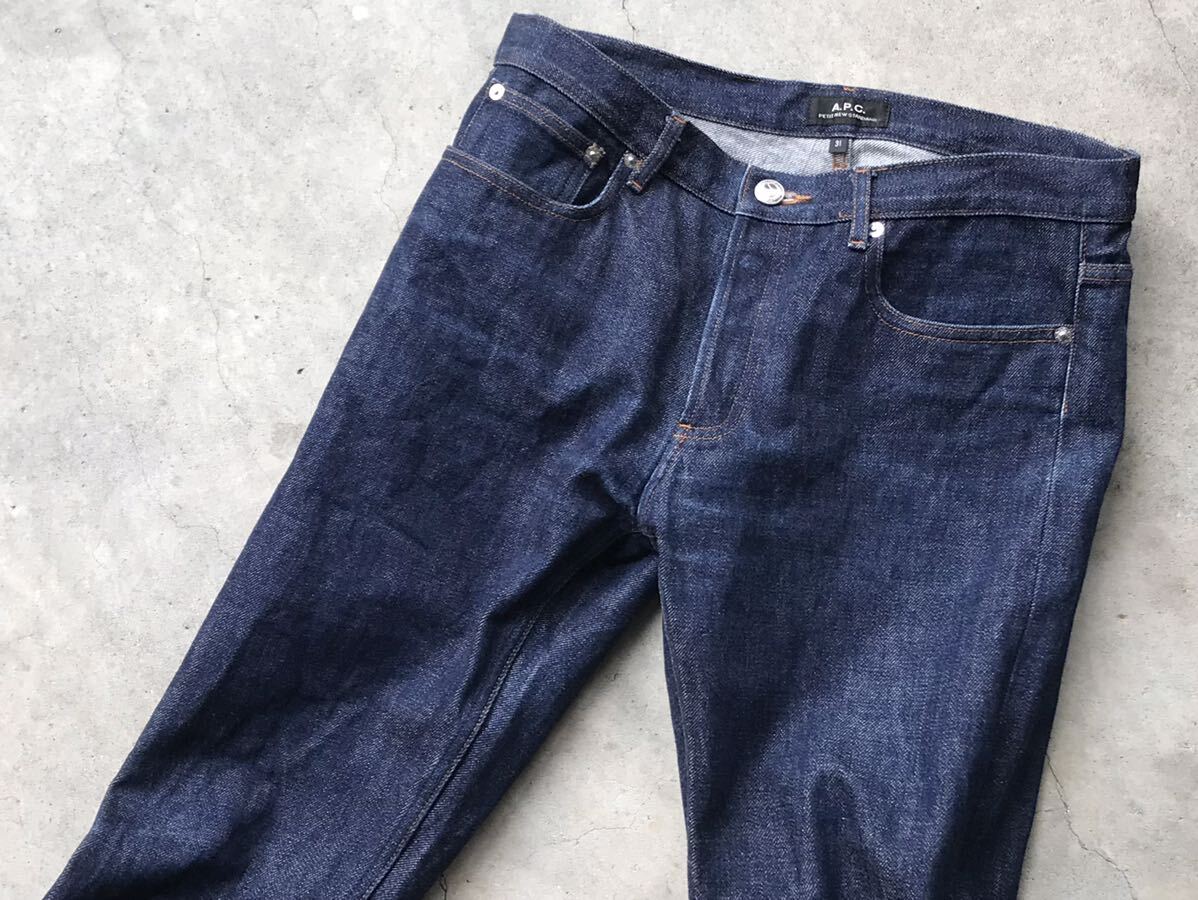 APC [PETIT NEW STANDARD] W31 アーペーセー メンズ ジーンズ セルビッチ デニムパンツ 赤耳 インディゴ_画像5