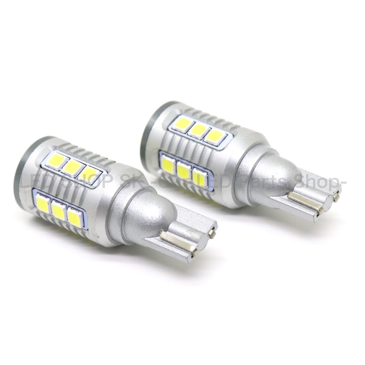 2500lm T16 LED 新製品 超爆光 高品質 バックランプ球 キャンセラー内蔵 ハイパワー3030チップ 17発 2個入