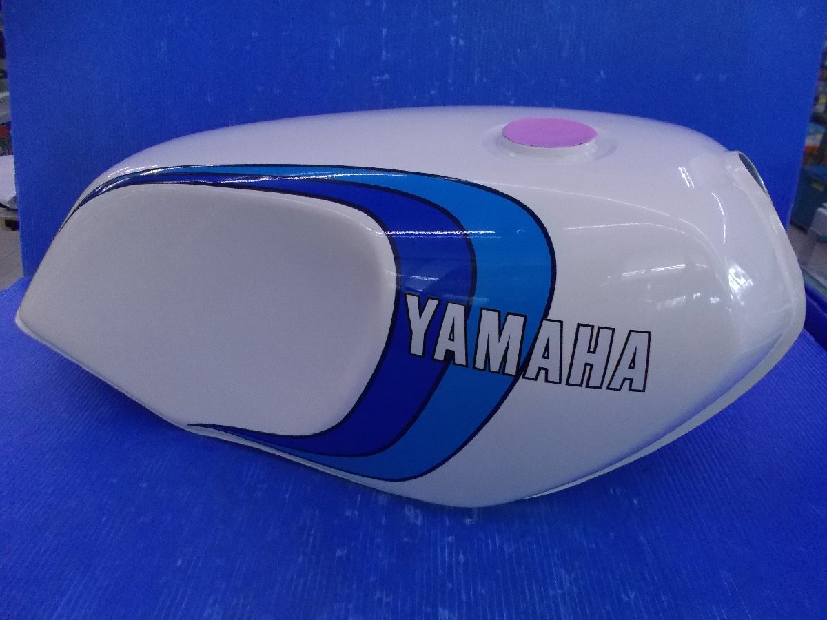 T[474] rare that time thing unused goods Yamaha RZ350 4UO original gasoline tank blue / white RZ250 4L3 fuel tank 