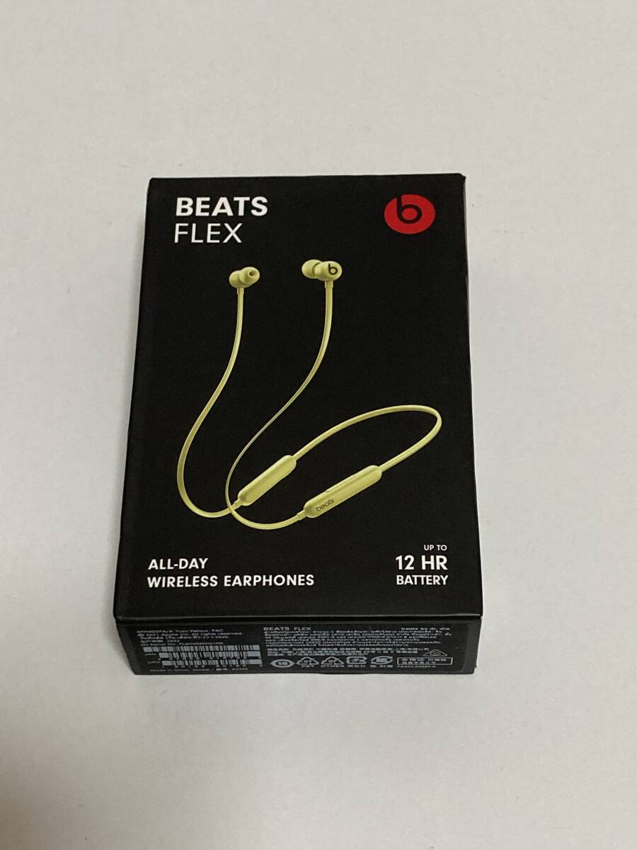 1円　未使用　BEATS FLEX　ワイヤレスイヤホン　ユズイエロー　ビーツ・エレクトロニクス　A2295 2022年　箱破れ　キズ　有